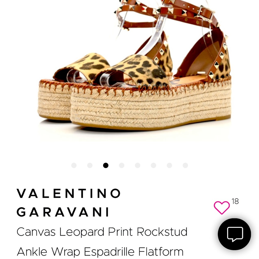 Valentino Canvas Rockstud Flatform. Women’s Sz 40. Great used condition.
